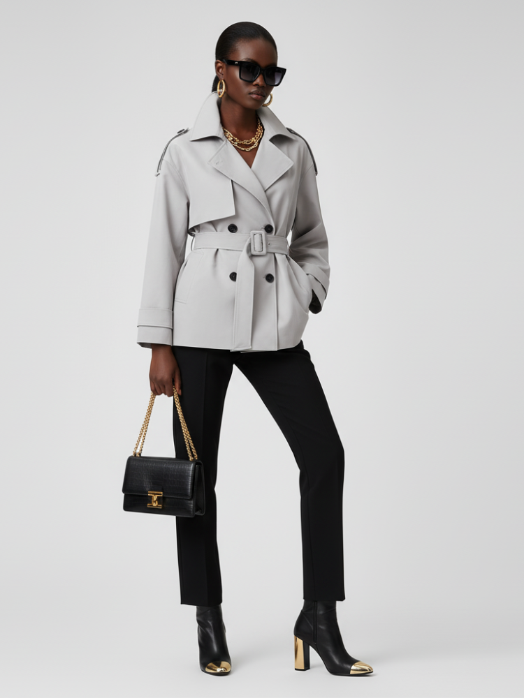 Women's Cropped Trench Jacket DUMBO ECO FASHION BYMANYC ® New York