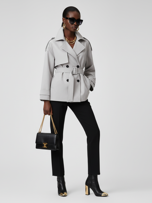 Women's Cropped Trench Jacket DUMBO ECO FASHION BYMANYC ® New York